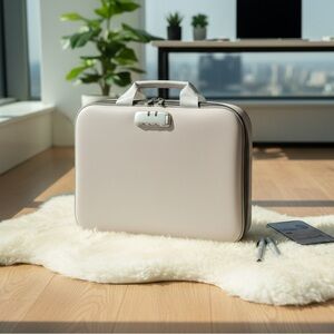 Fireproof Expanding File Folder with Lock Portable Organizer for Travel Office